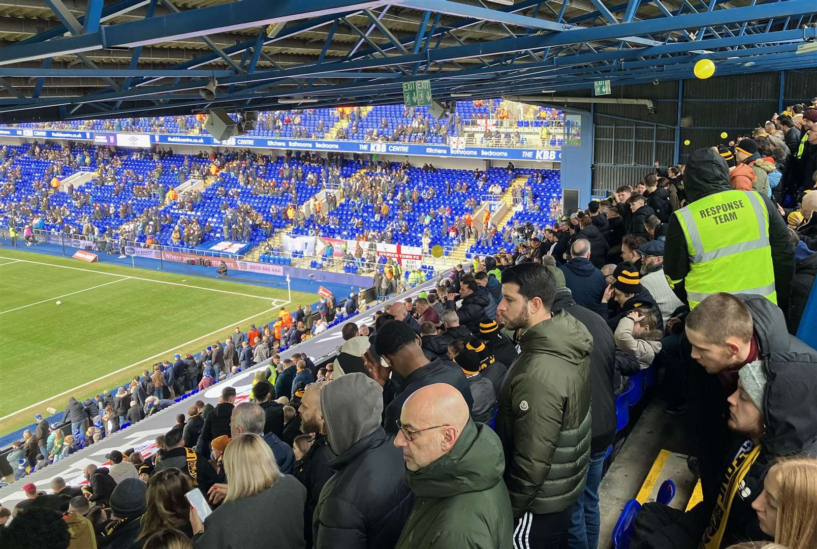 Maidstone United fans ahead of kick-off against Ipswich