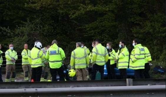 A multi-vehicle crash on the A249, Detling, has caused traffic delays. Picture: UKNip