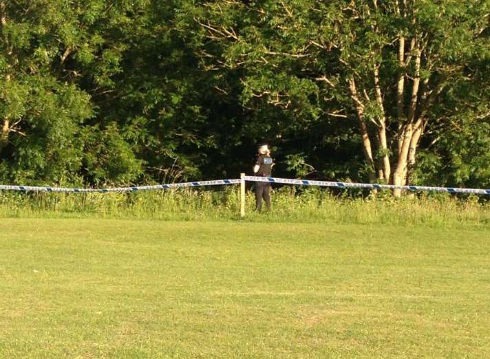 Officers were seen searching parts of the River Medway. Picture: Olivia Kernick