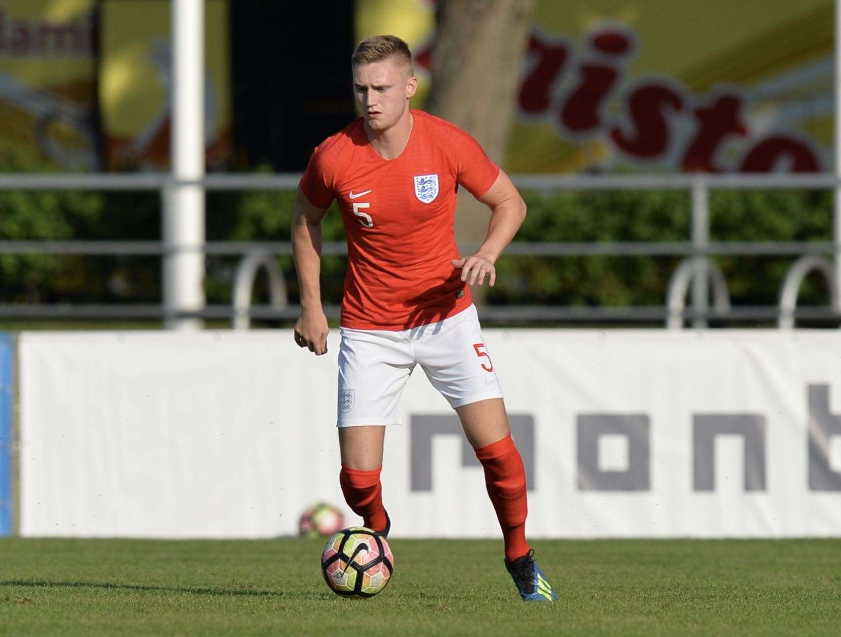 Hythe defender Mitchell Dickenson playing for the England C team Picture: David Loveday