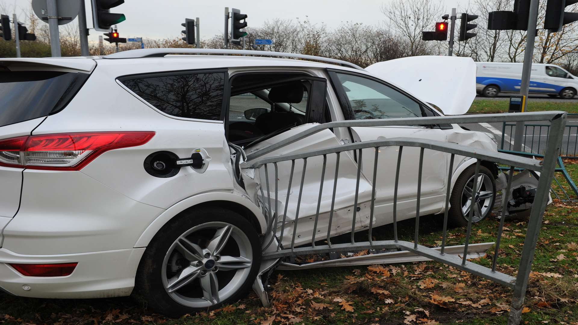 The aftermath of the collision. Picture: Steve Crispe