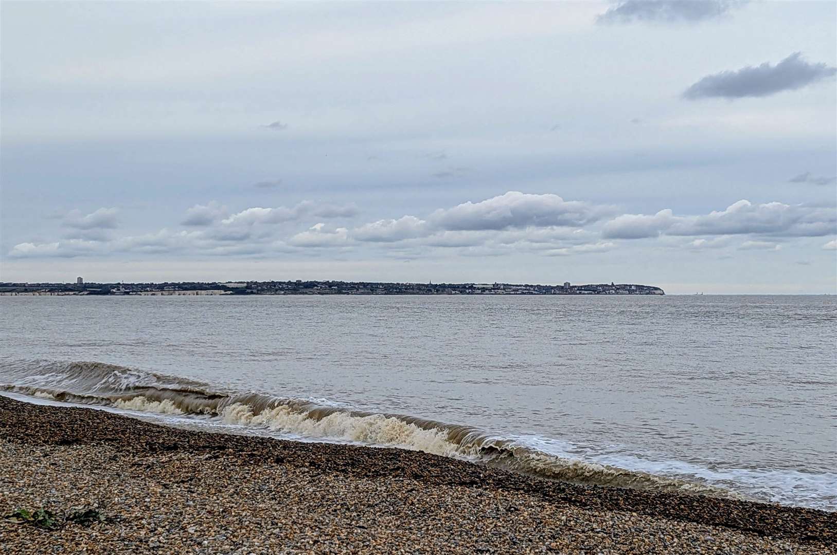 The view across Pegwell Bay towards Ramsgate