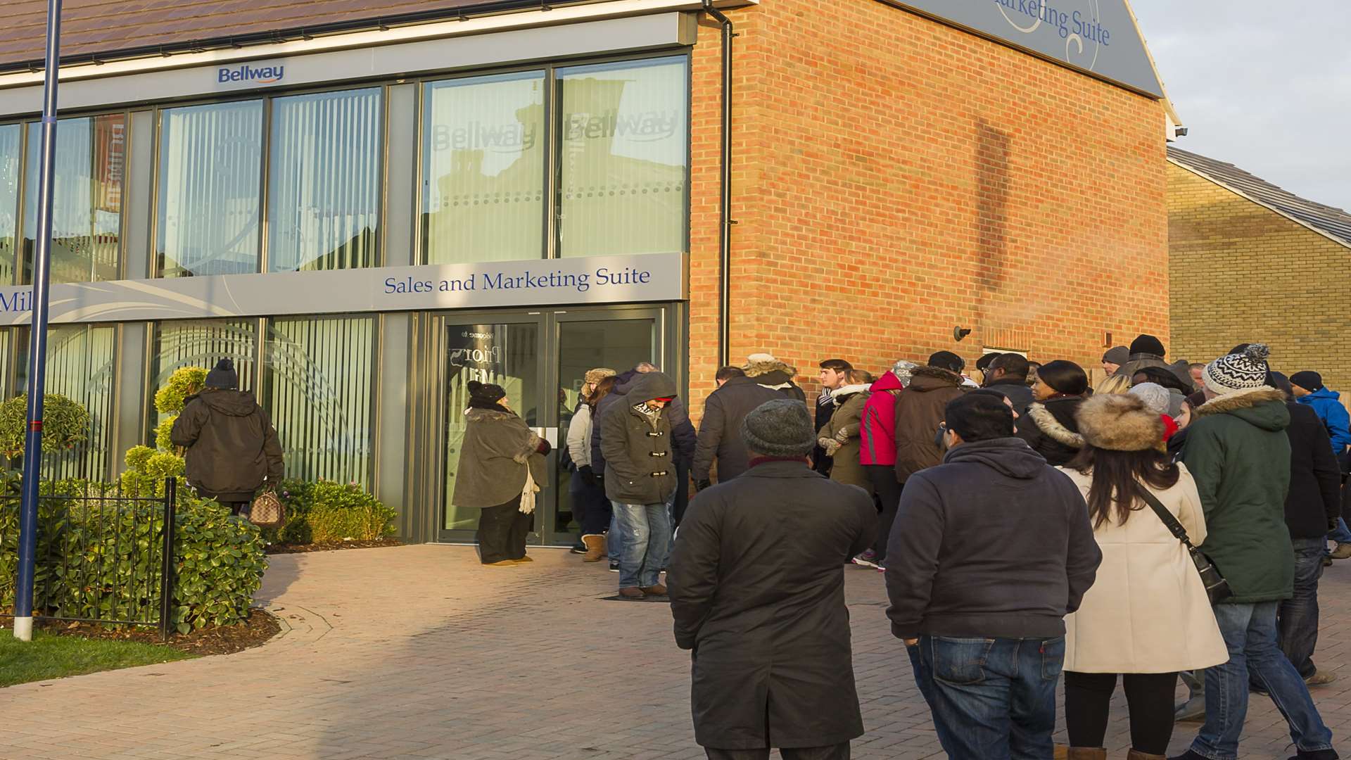 People were hoping to register an interest in the new homes. Picture: Andy Payton