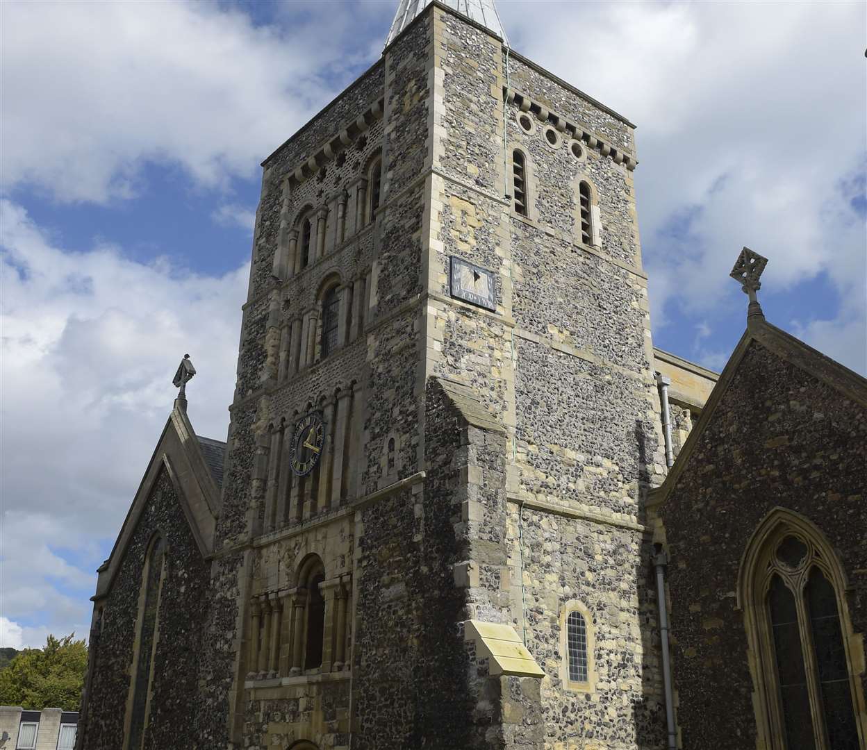 The attack happened near St Mary's Church in Cannon Street