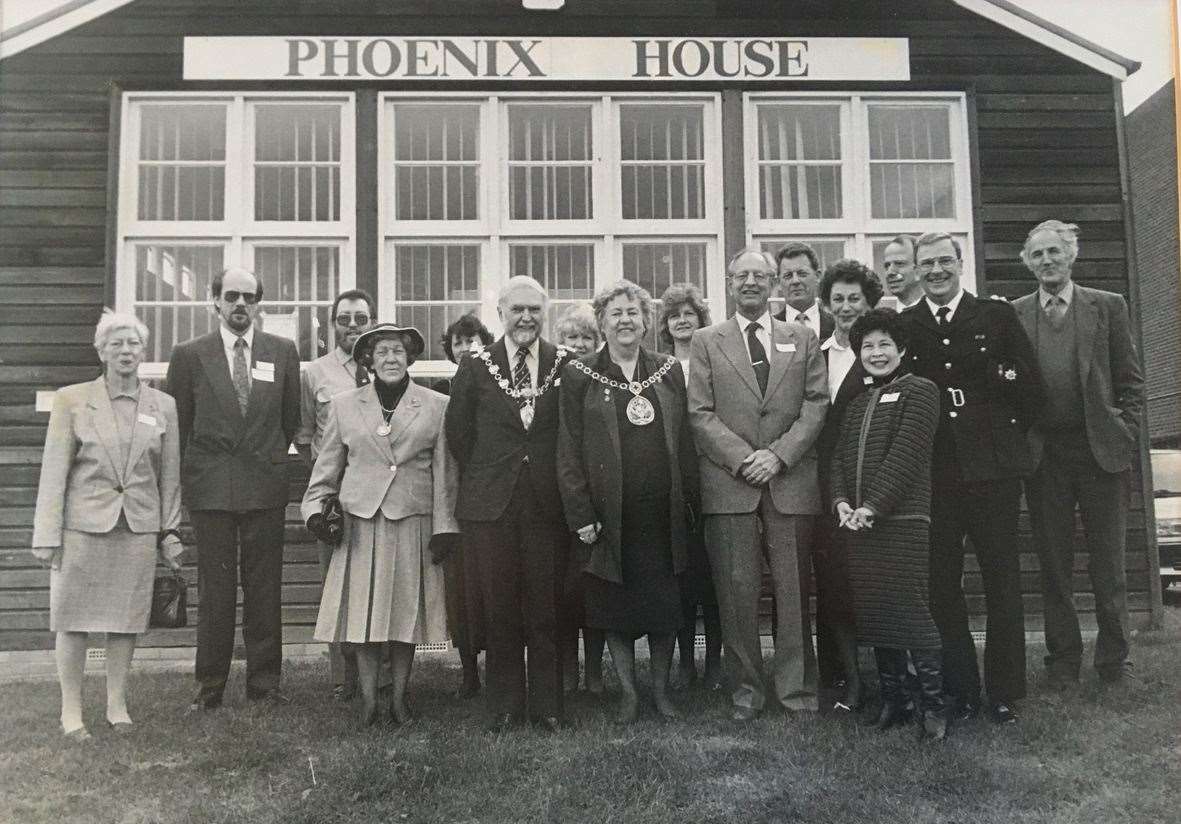 Photo taken on the official opening date in 1991, with local dignitaries and some of the founders of the project