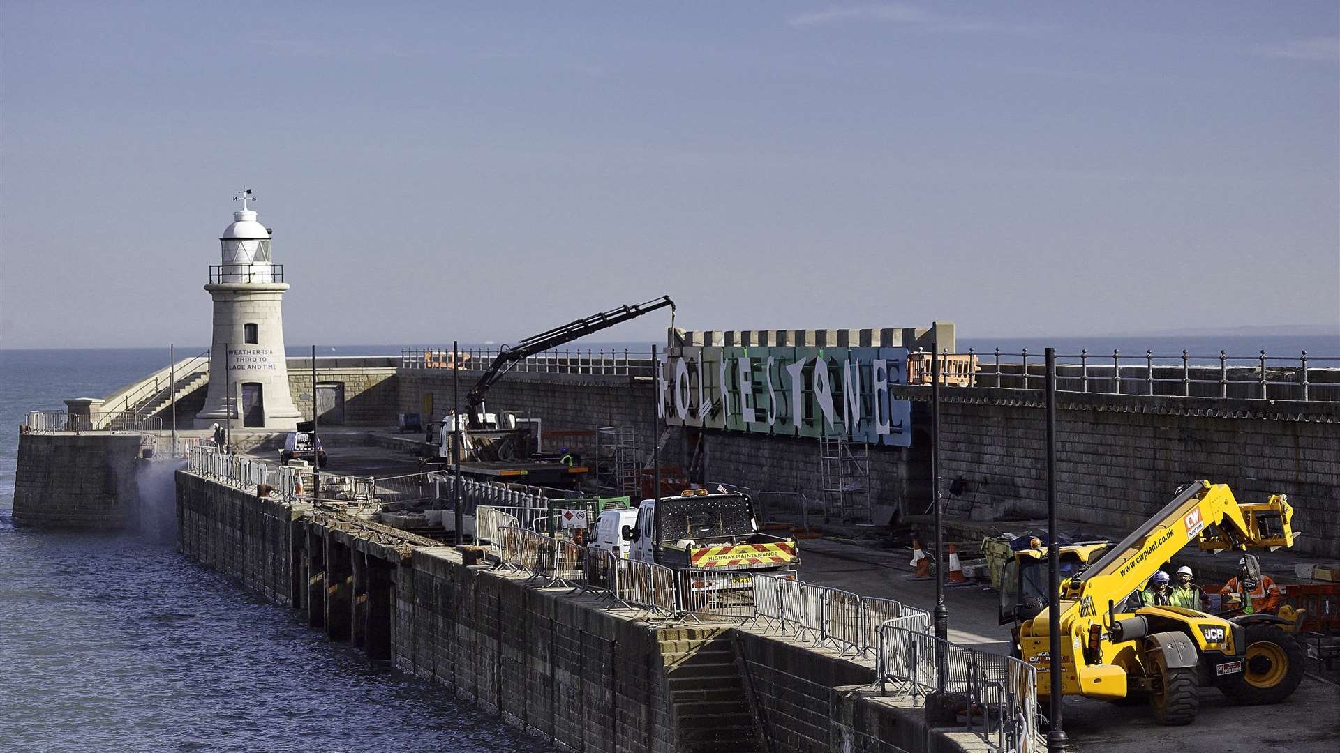 Work at the harbour earlier this year. Picture: Richard Taylor