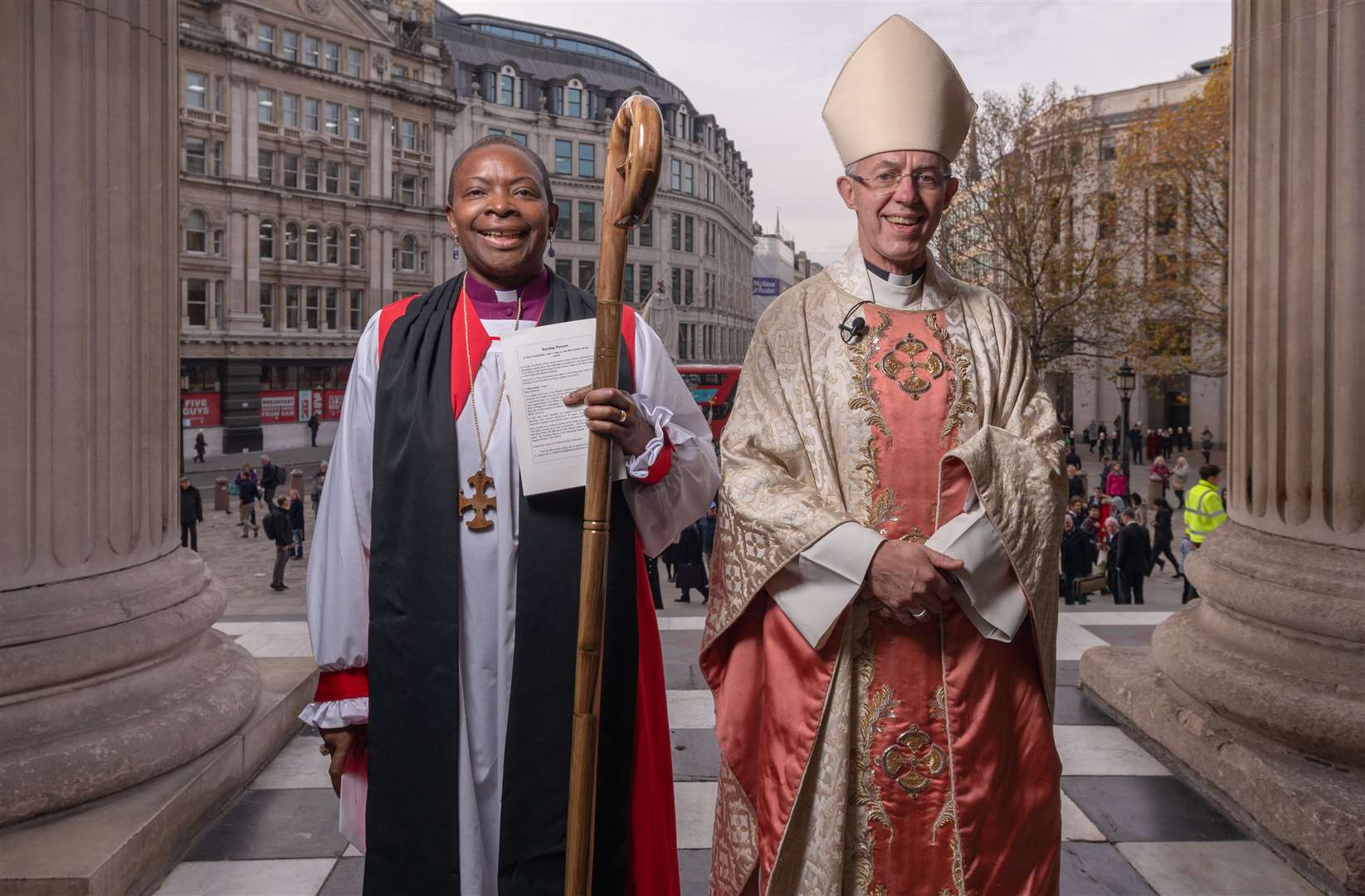 Rose Hudson-Wilkin with the Archbishop of Canterbury