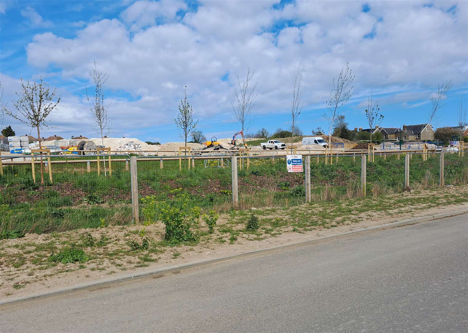 Work has started on the 100-home Cross Road development in Deal; it’s pictured here from the Station Road side