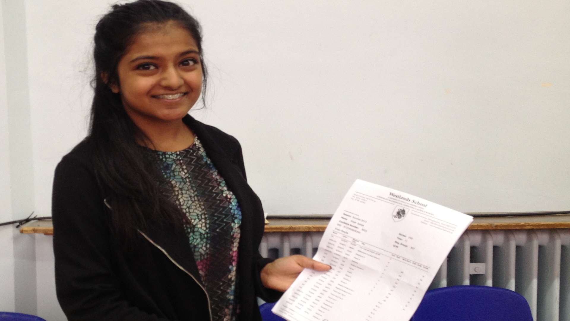 Kimjal Jadeja, of Rainham, was the top achiever at Westlands School in Sittingbourne.