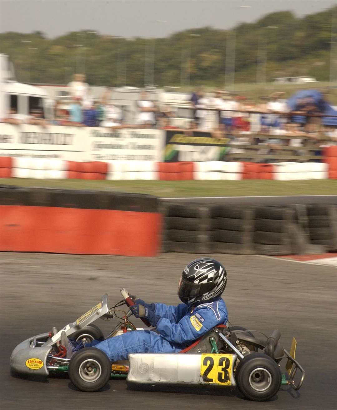 A packed paddock during the circuit's 40th anniversary meeting in September 2003