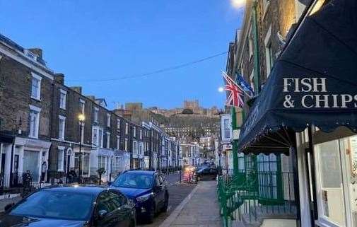 Castle Take Away overlooks Dover Castle in the heart of the seaside town. Picture: Castle Take Away