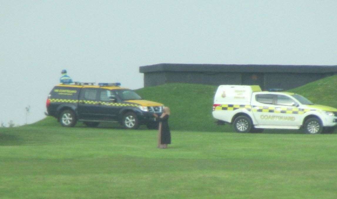 Police and the coastguard called to East Cliff, Dover Picture: Chris Garrod