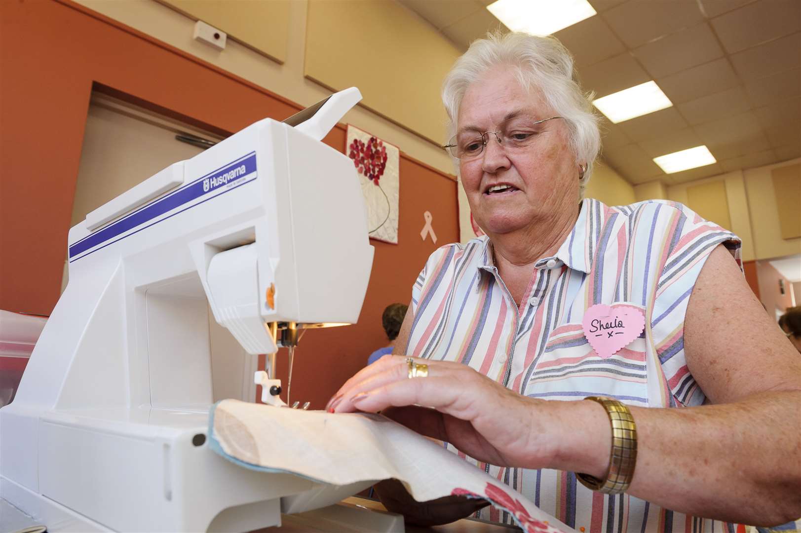 Sheila Key helped sew dozens of new heart-shaped cushions for the breast cancer wards at Darent Valley and Medway Maritime Hospitals