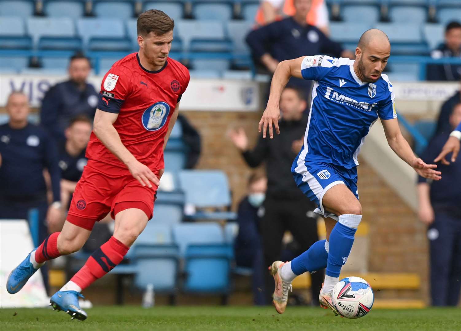 Jordan Graham runs at the visiting defence. Picture: Keith Gillard