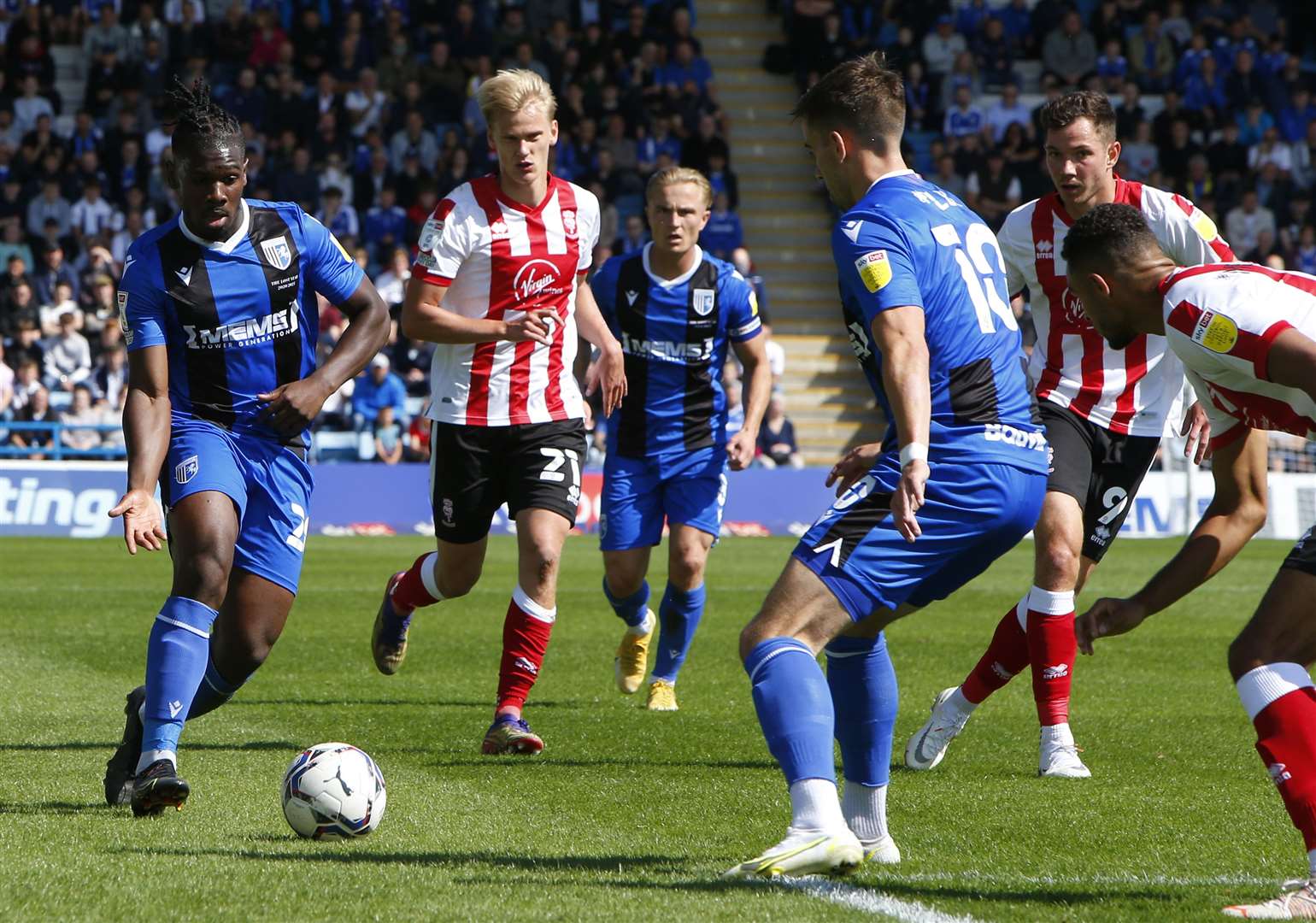 Gillingham midfielder Daniel Phillips made his debut at Priestfield. Picture: Andy Jones (49990633)