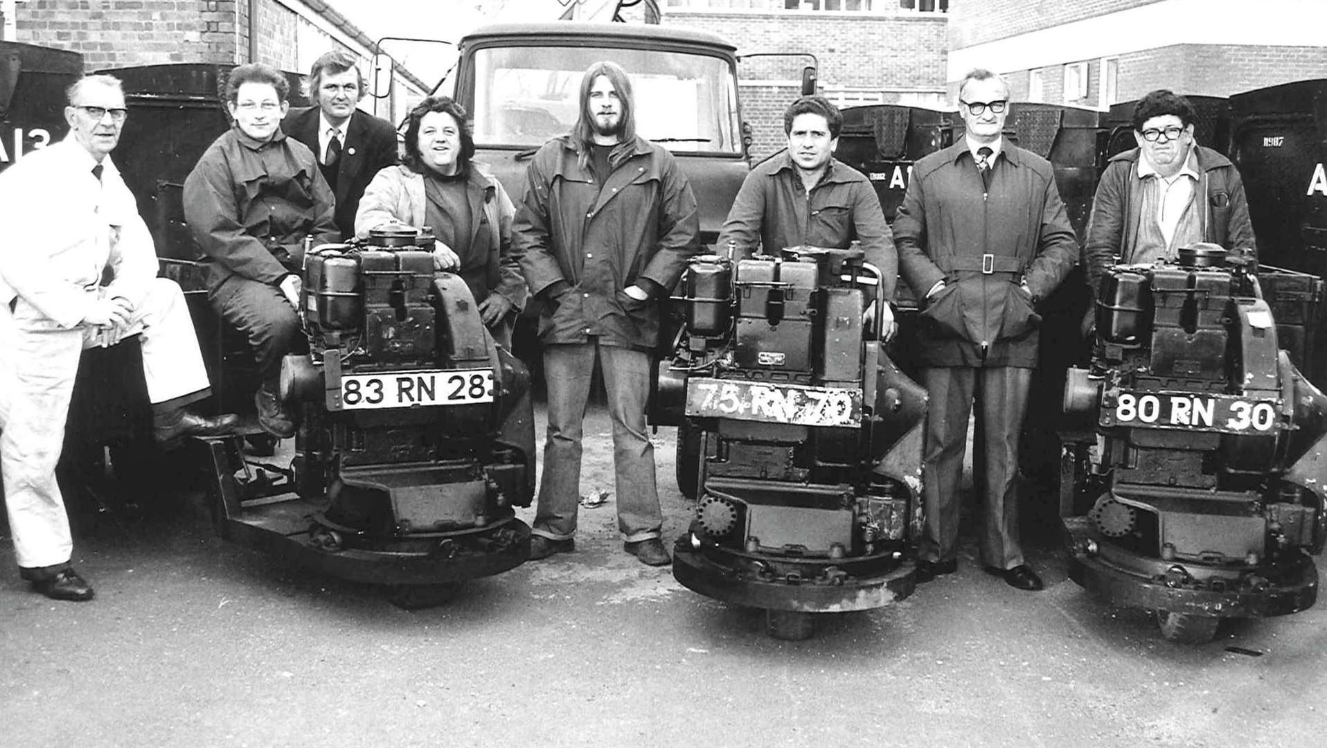 Small diesel platform trucks were used throughout the Dockyard