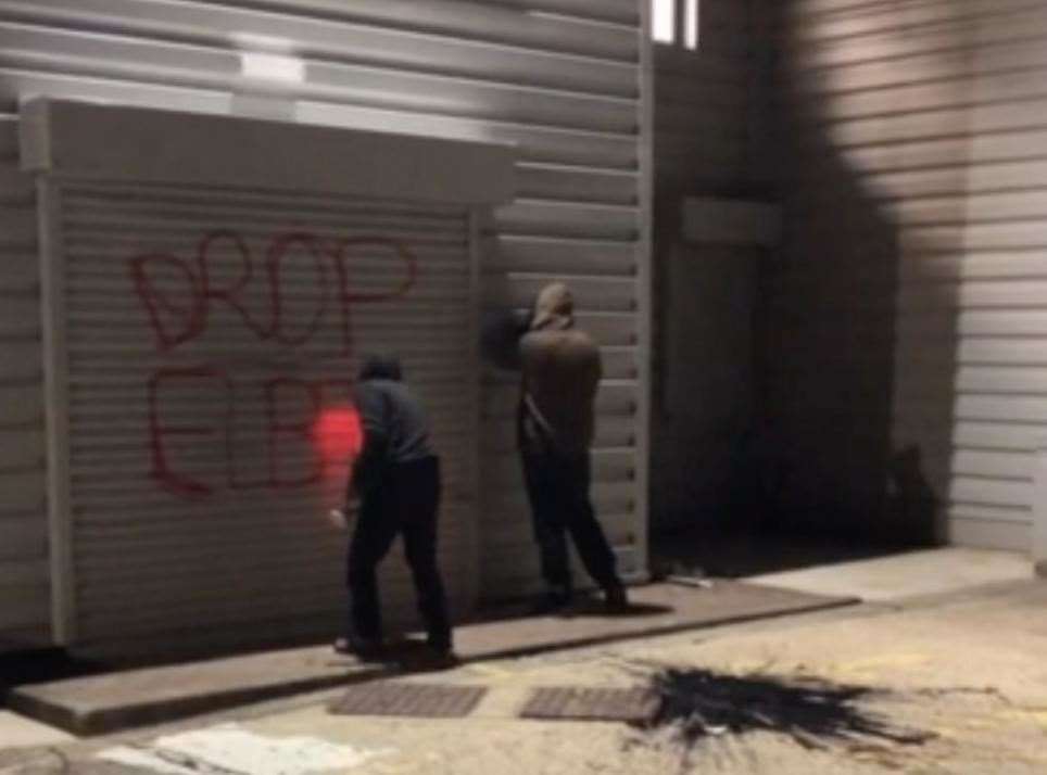 Protestors targeted Kite Packaging's regional distribution centre in Sheppey Way, Sittingbourne. Picture: Palestine Action