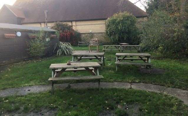 Taking a peek through the door at the back of the bar I was surprised to find a remarkably large pub garden