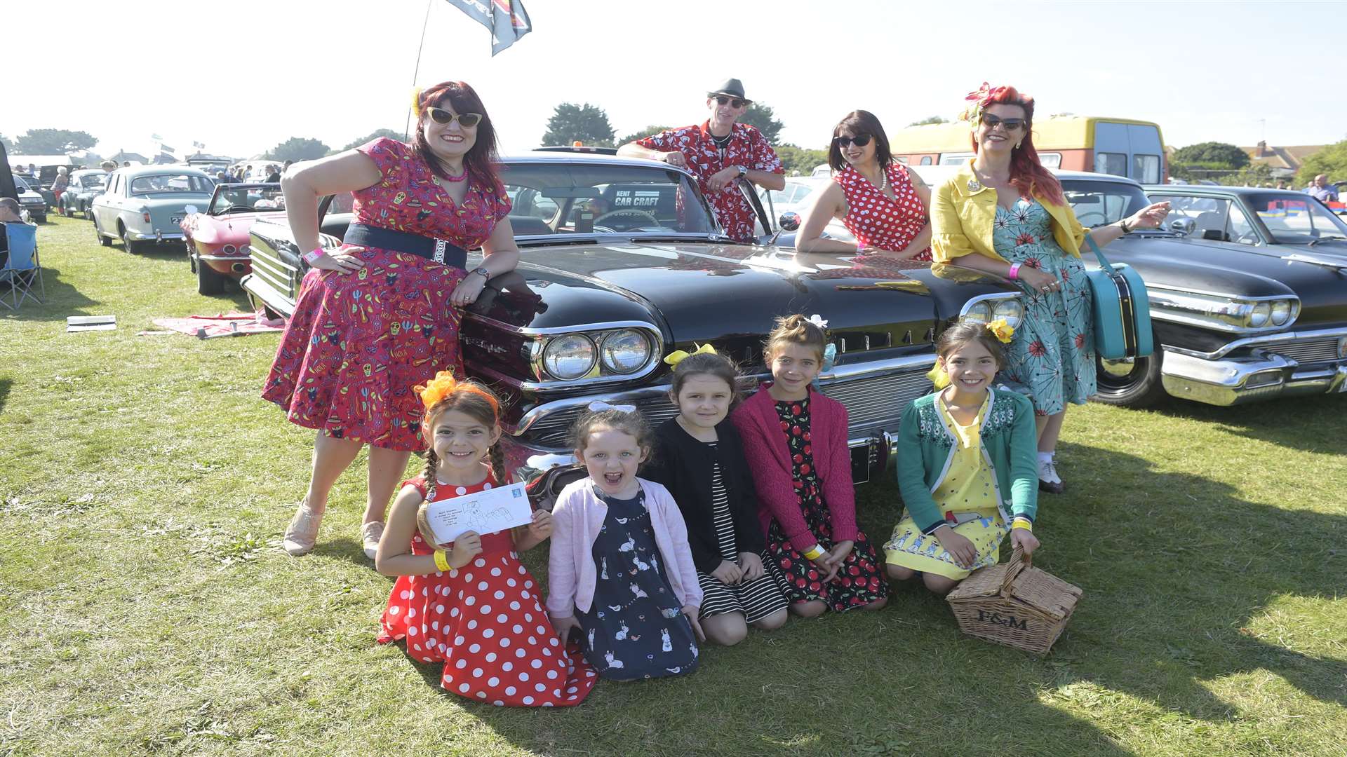 The Stevens with their 1958 Oldsmobile Rocket. Picture: Tony Flashman