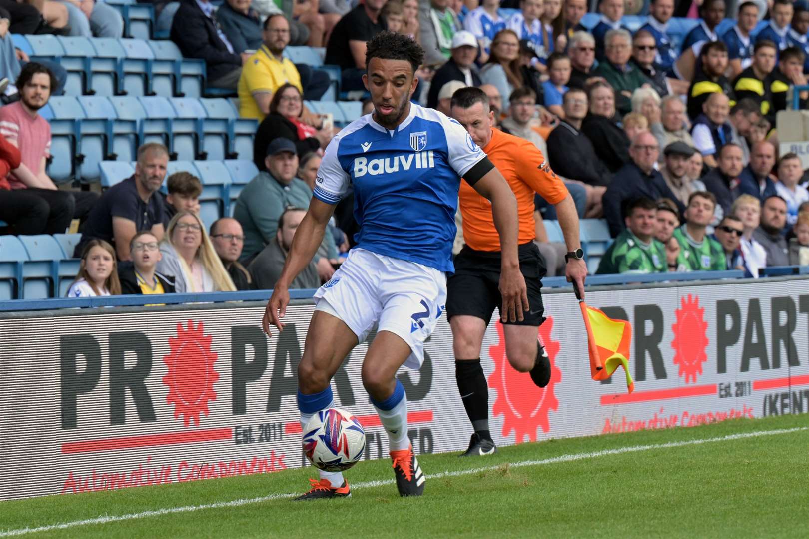 Remeao Hutton on the ball for Gillingham against Millwall Picture: Keith Gillard