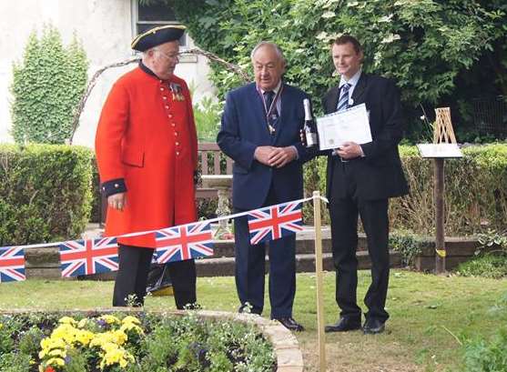 Gardener John Dickson was presented with a certificate of appreciation for his work on Tudor House Gardens in Margate last summer