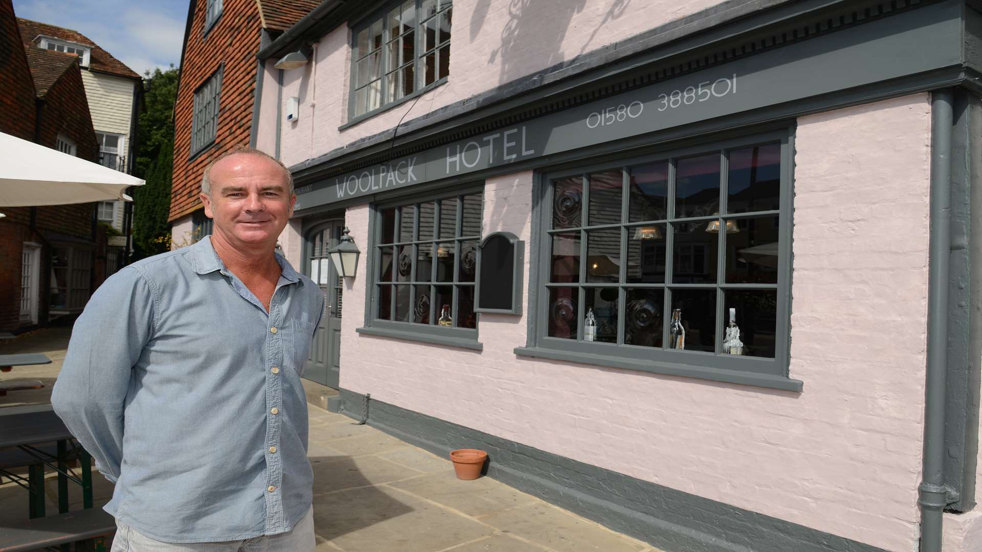 Rob Cowan outside The Woolpack