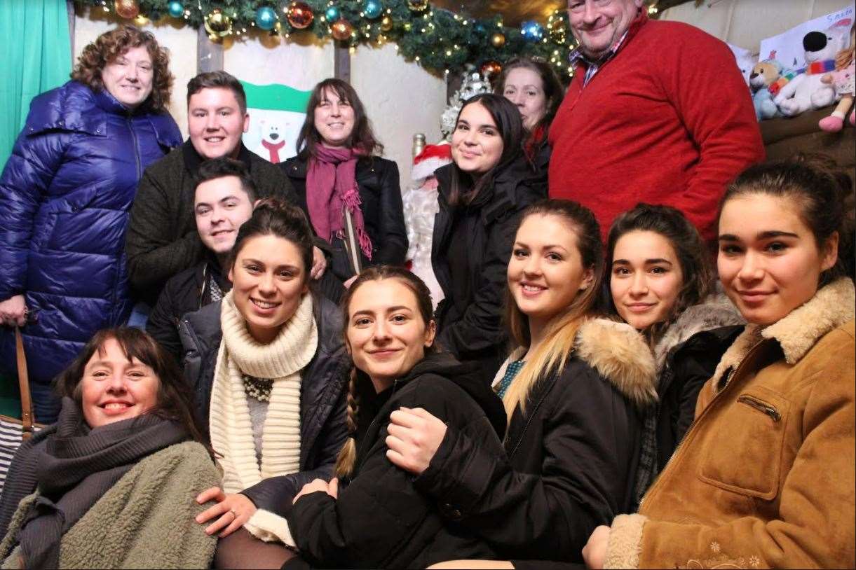 Jo and Suzy with their familes. (Jo is third in from top left)