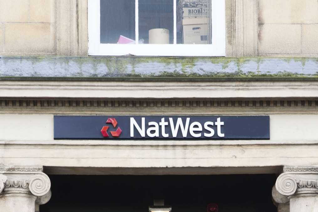 The window of Natwest in Tunbridge Wells was smashed