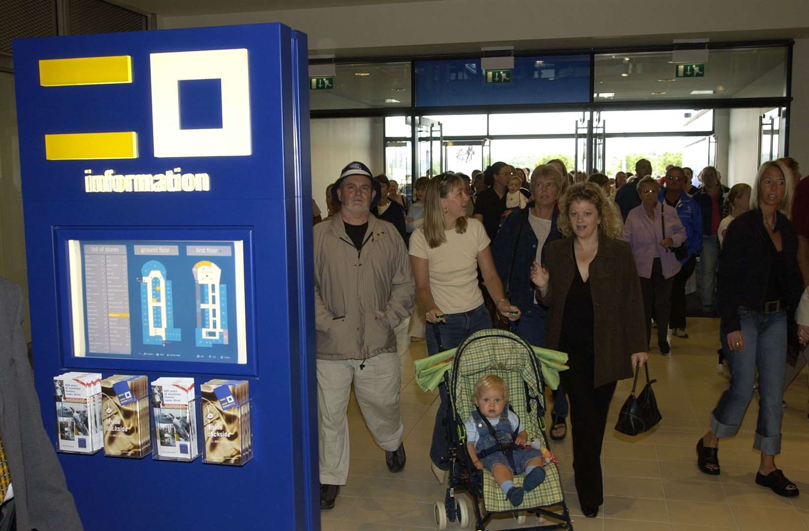 Shoppers crowd in as the doors open. Pic Matthew Walker