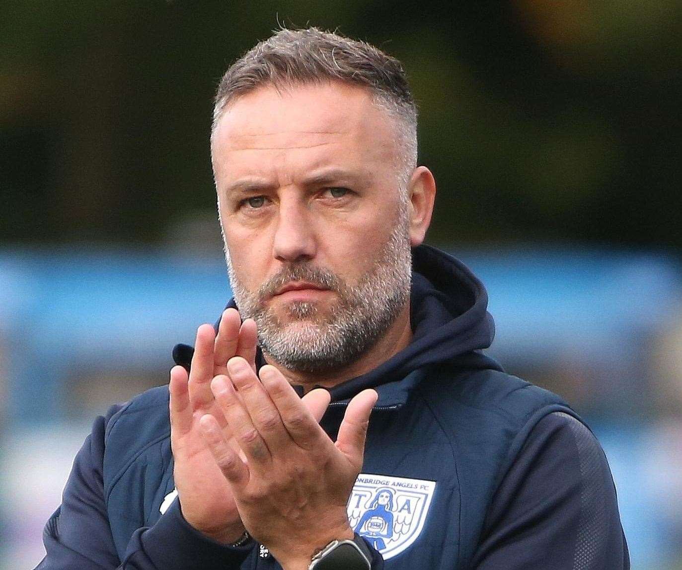 Tonbridge Angels manager Jay Saunders. Picture: David Couldridge