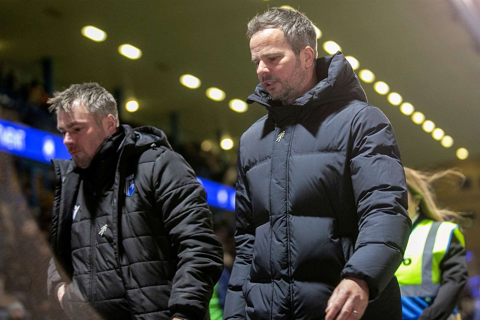 Assistant Robbie Stockdale and head coach Stephen Clemence as the Gills beat Sutton Picture: @Julian_KPI