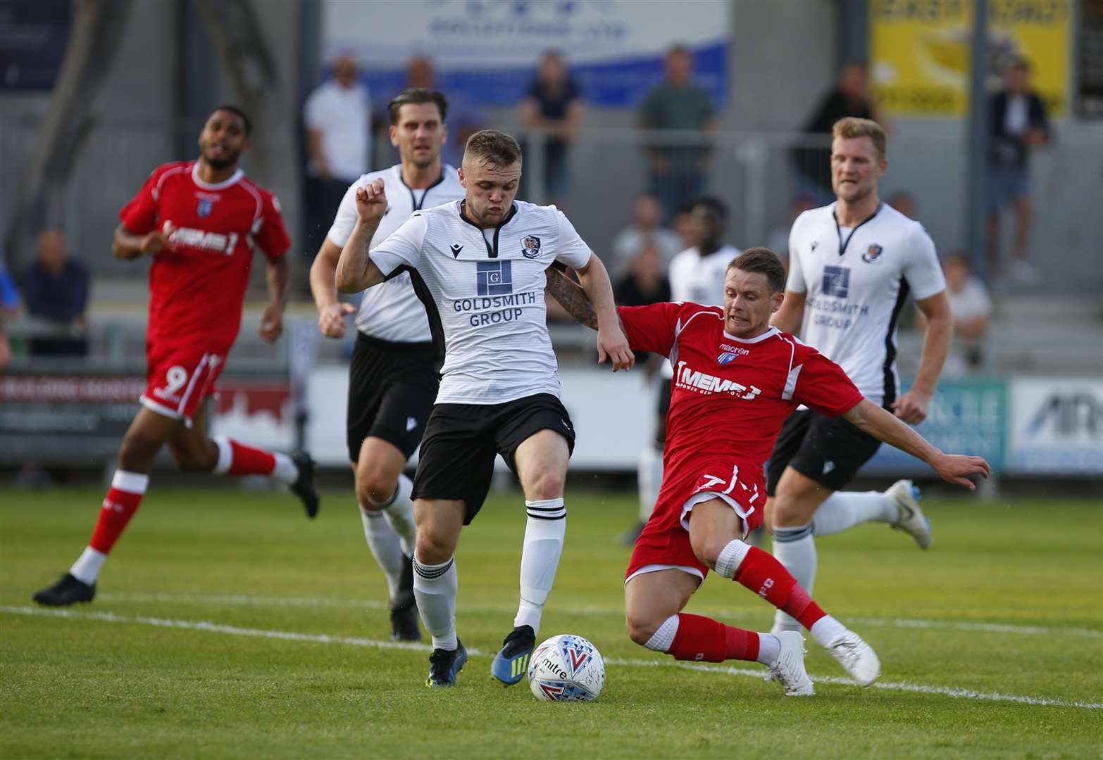 Luke Warner-Eley playing for Dartford against Gillingham Picture: Andy Jones