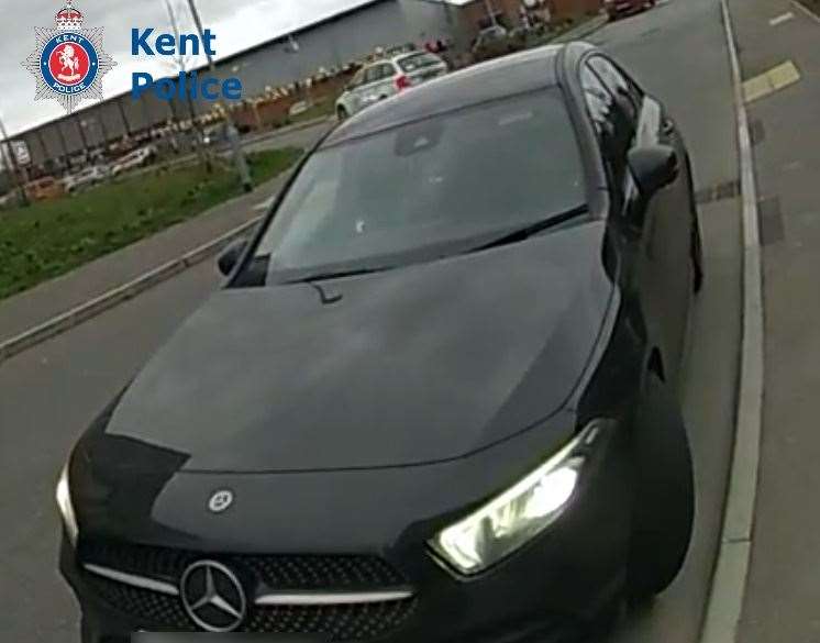 Joshua Morriss, from Deal, was caught driving at average speeds of 97mph and in excess of 100mph on the M2 between Sittingbourne and Faversham while over the drug limit and with a child in his Mercedes. Picture: Kent Police