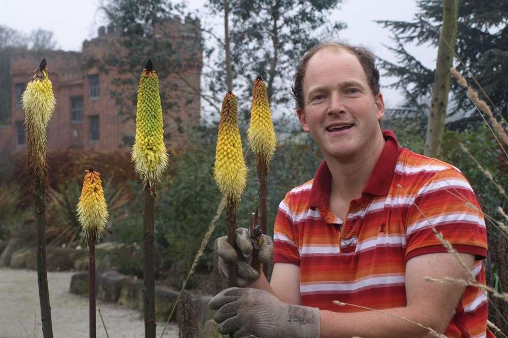 Celebrity TV gardener Tom Hart Dyke at the castle