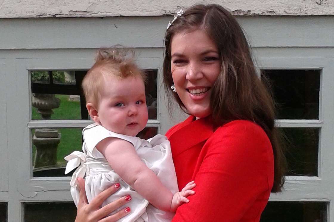 Charlotte Russell with her daughter Helena