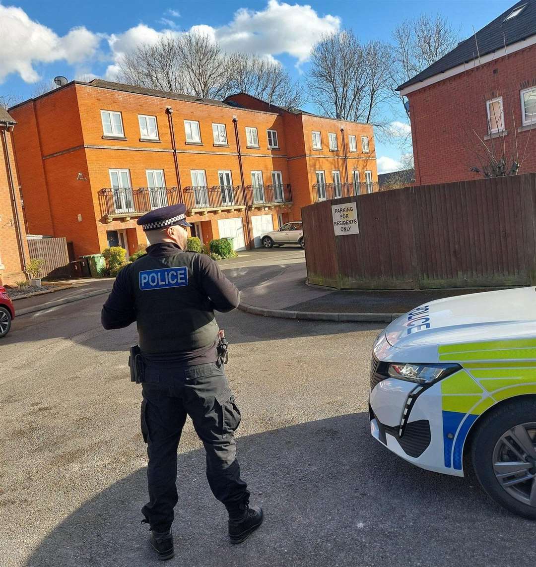 Officers were patrolling Ringlestone in Maidstone this week after reports of antisocial behaviour. Picture: @KentPoliceMaid