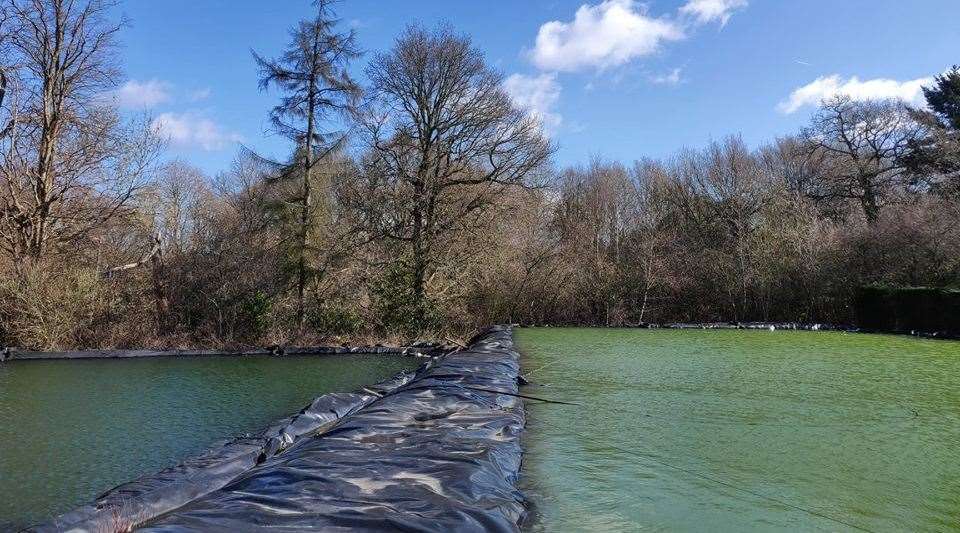 Coolings Garden Centre's impressive reservoirs can hold the equivalent of six Olympic-sized swimming pools worth of rainwater or a whopping 7.2 million litres.