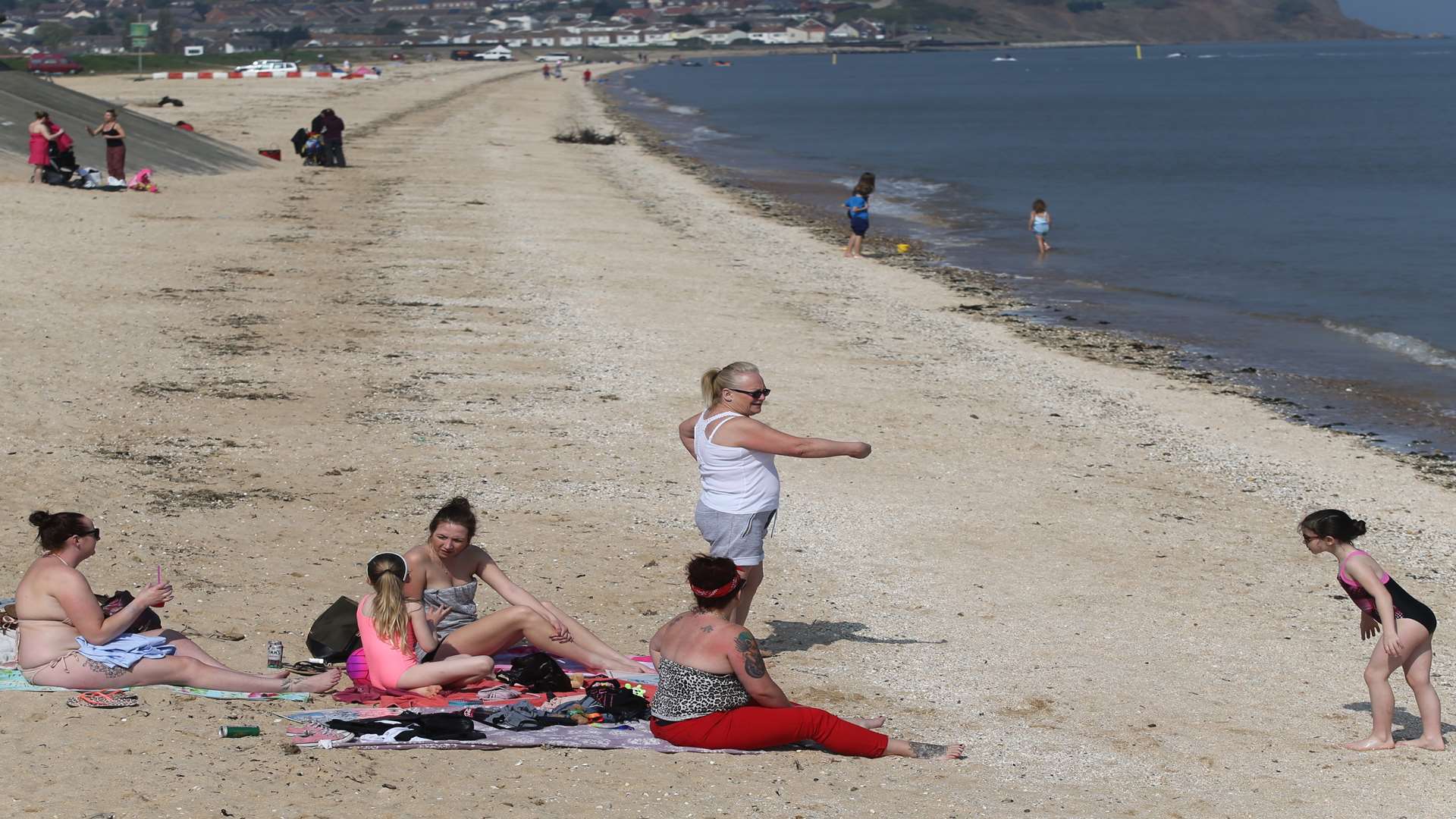 Leysdown beach. Stock photo.