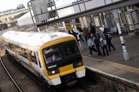 Southeastern train stock picture. Maidstone West railway station