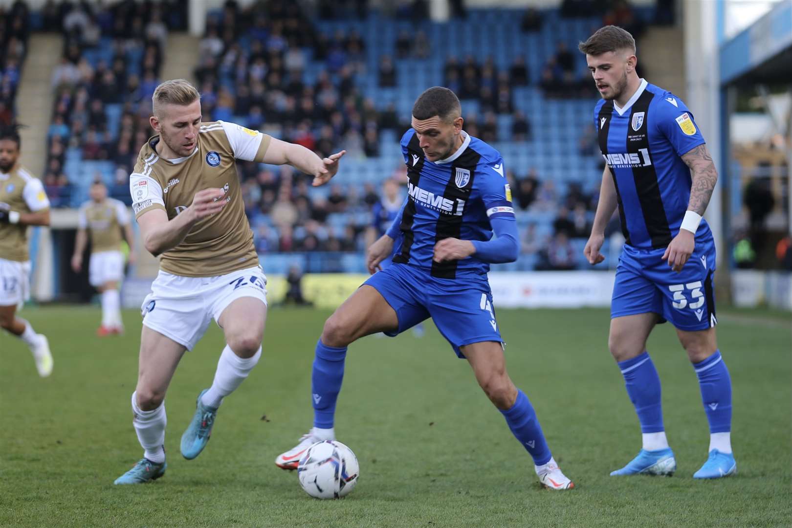 Stuart O'Keefe back in the Gillingham side Picture: KPI