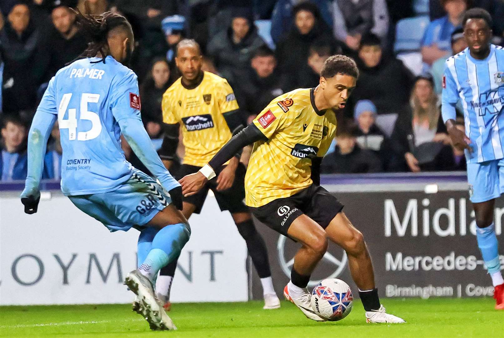 Maidstone's Liam Sole on the attack at the CBS Arena. Picture: Helen Cooper