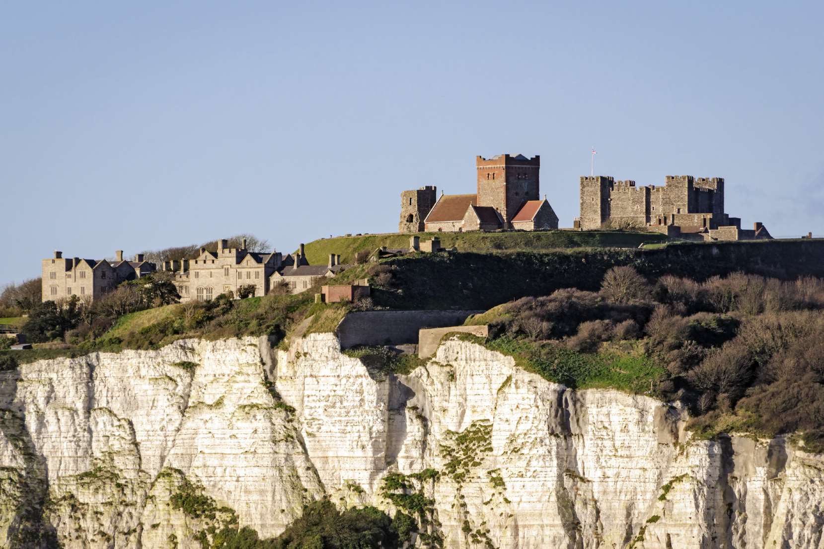 Dover Castle and the White Cliffs of Dover