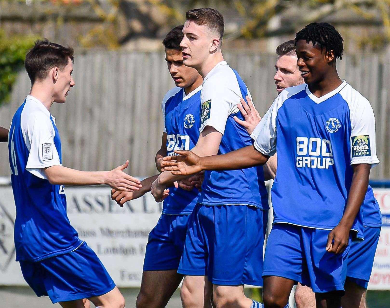 Herne Bay's Luke Addy scores in the third minute. Picture: Alan Langley