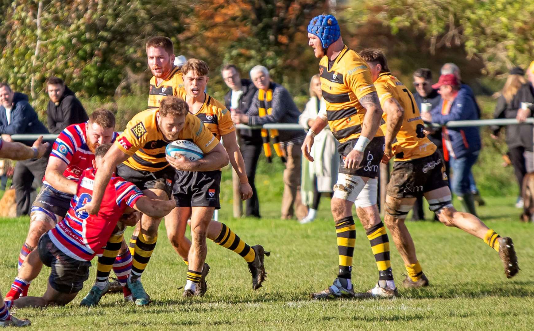 Match action as Canterbury Rugby Club were beaten 40-24 by hosts Tonbridge Juddians last weekend. Picture: Phillipa Hilton