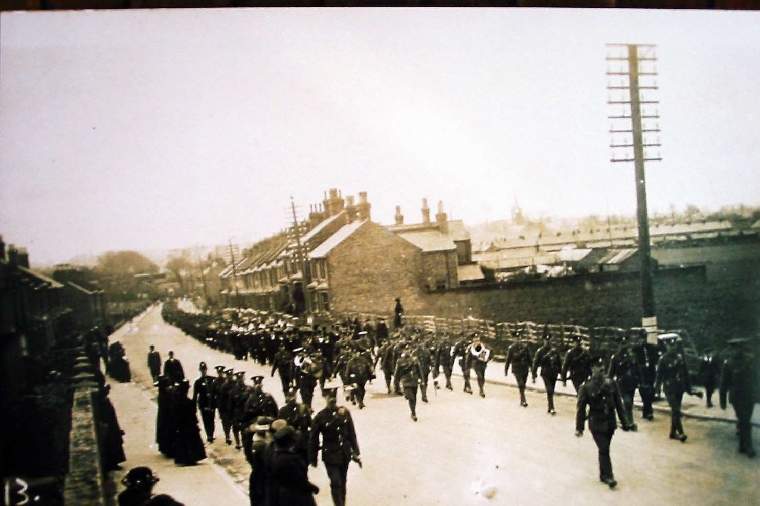 The funeral procession for those killed in the explosion.