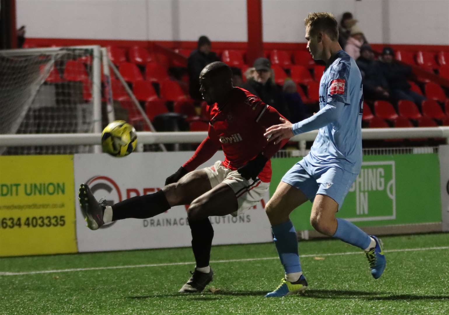 Chris Dickson – scored twice for Chatham on Saturday. Picture: Max English (@max_ePhotos)