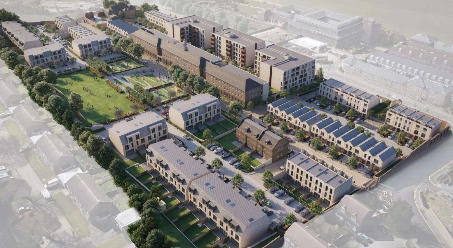 CGI of the Kitchener Barracks development. Picture: Zoopla / Kitchener Barracks