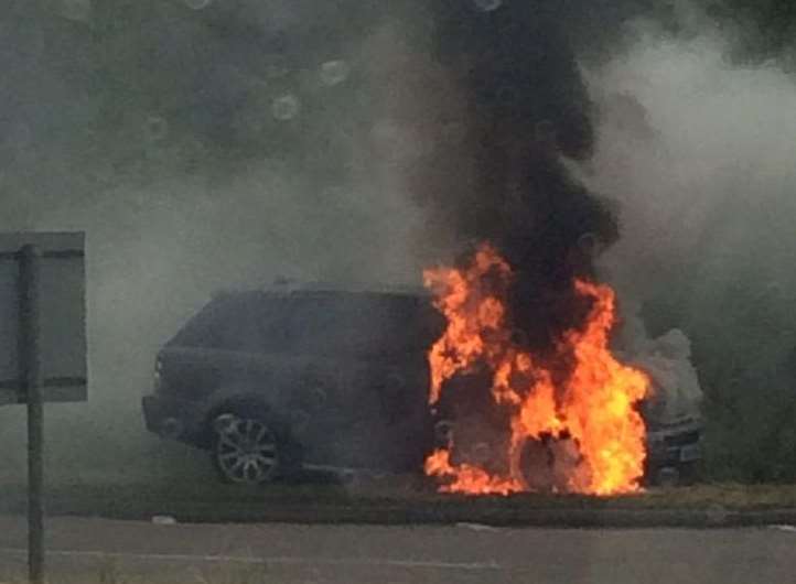 Fire just off the Lord Lees roundabout. Copyright: Jack lee @Jacklee121