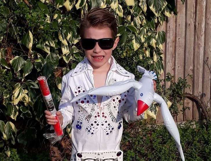 Maurice Houston, Whitstable's first ever Carnival King, dressed as 'The King of Rock and Gull'. Picture: Chris Stone