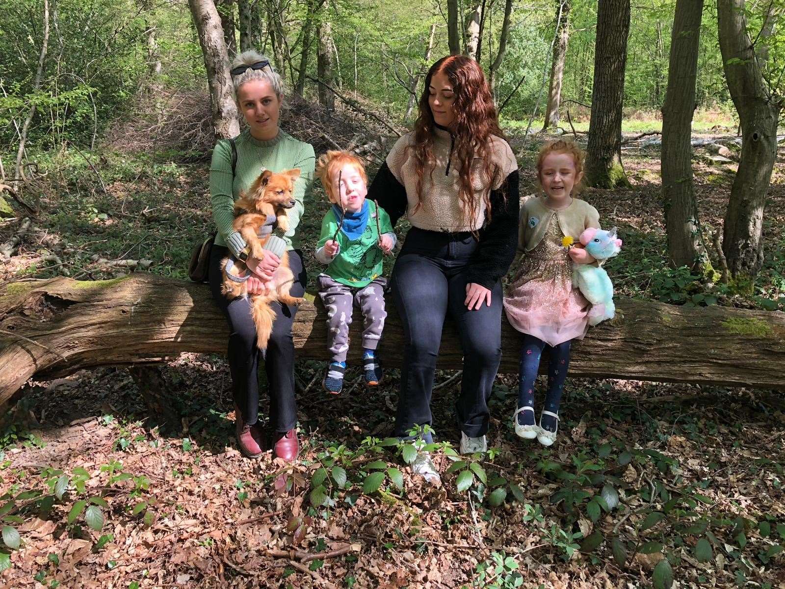 Ezra with his sisters Maisie, Erin and Martha